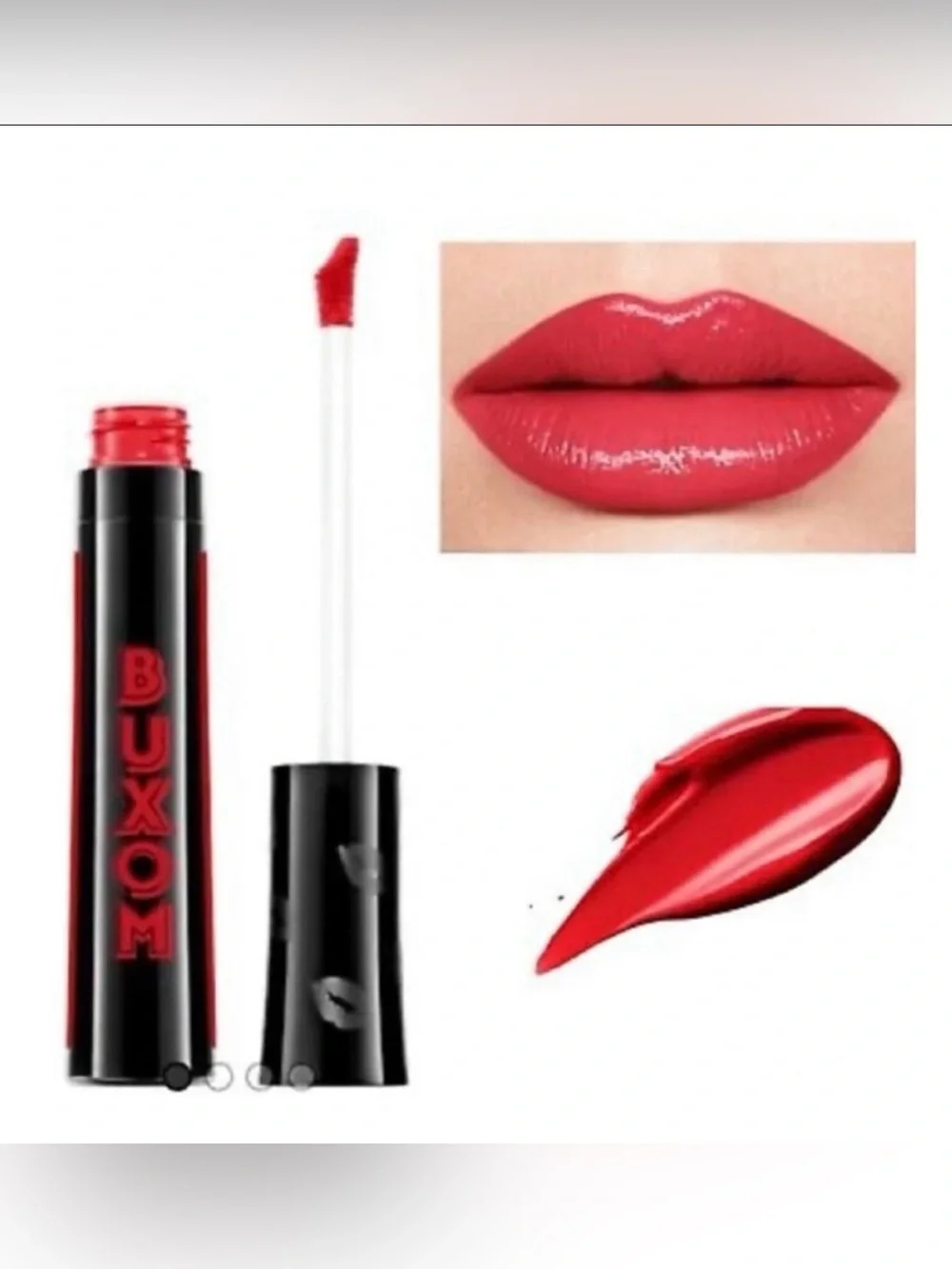 NEW in box Buxom Va Va Plump Shiny Liquid Lipstick ~ Make It Hot Red 💋